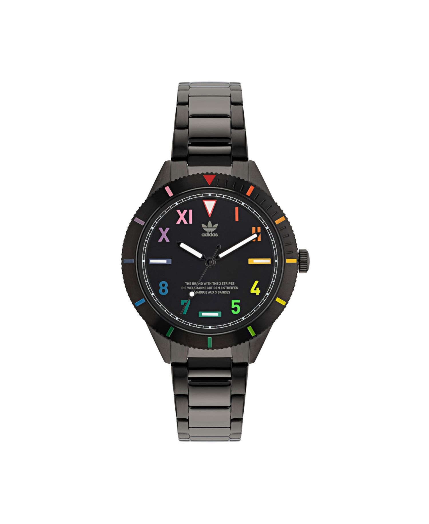 Unisex Three Hand Edition Three Small Black Stainless Steel Bracelet Watch 36mm