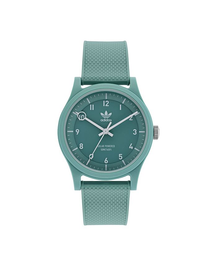 adidas Unisex Solar Project One Green Resin Strap Watch 39mm - Macy\'s