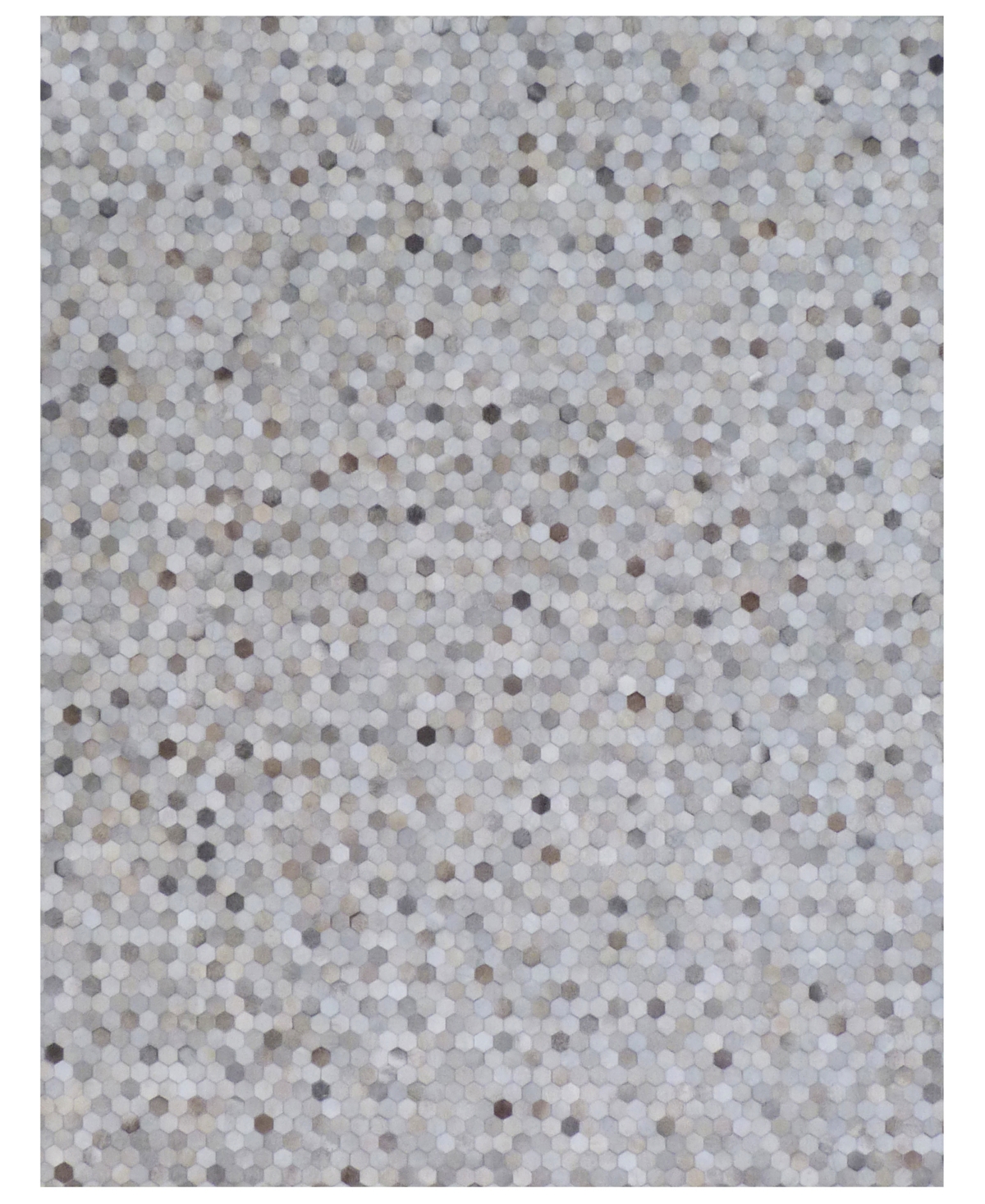 Exquisite Rugs Mosaic ER4059 8' x 11' Area Rug - Silver-Tone