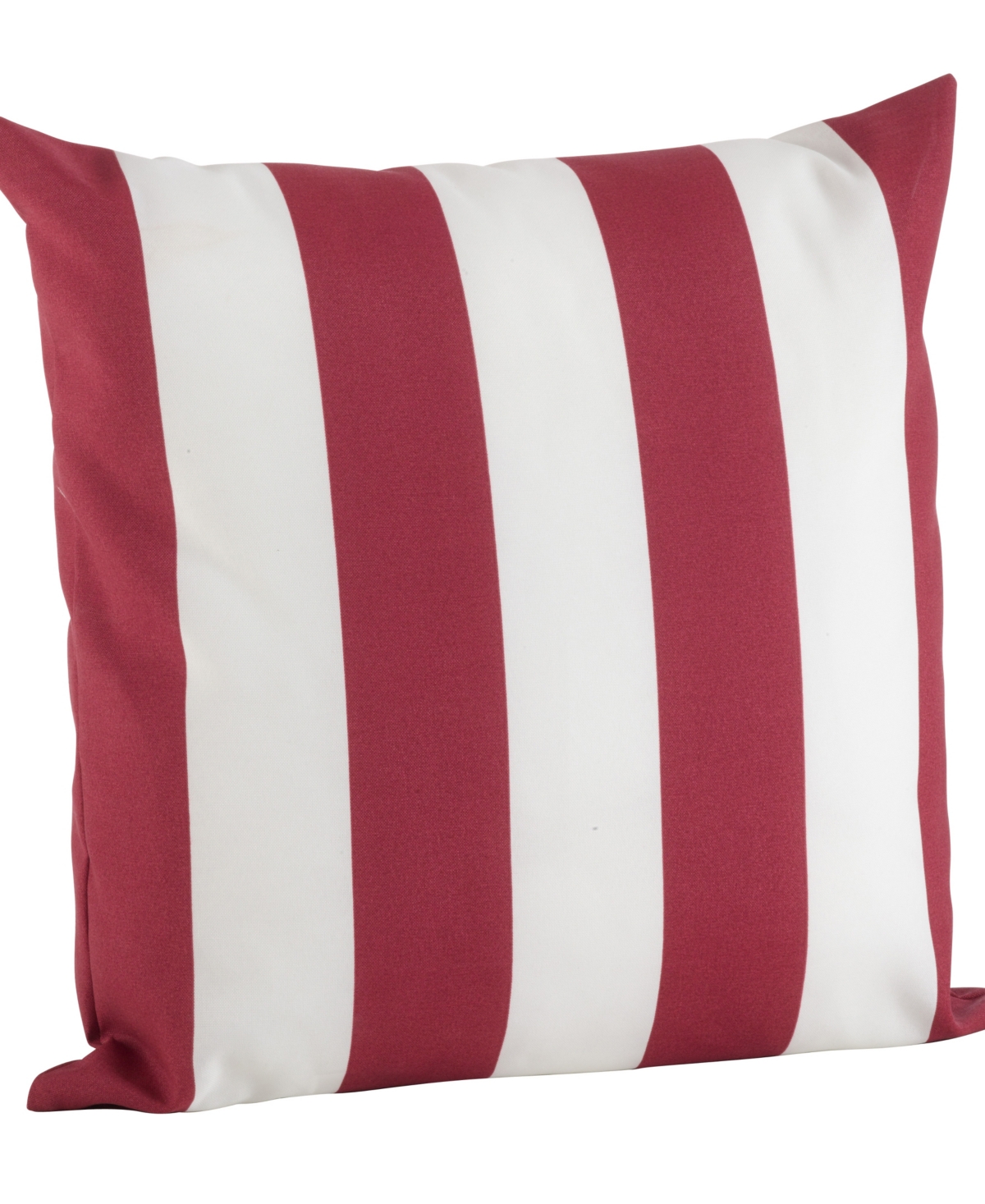 Saro Lifestyle Classic Wide Stripe Decorative Pillow, 17" X 17" In Red