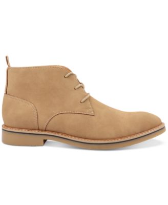 Men's Nathan Faux-Leather Lace-Up Chukka Boots, Created for Macy's
