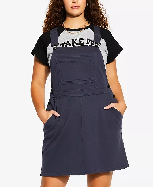 women's soft pinafore dress