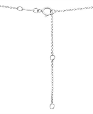 Diamond Circle Pendant Necklace (1/2 ct. t.w.) in 14k White Gold, 16" + 4" extender, Created for Macy's