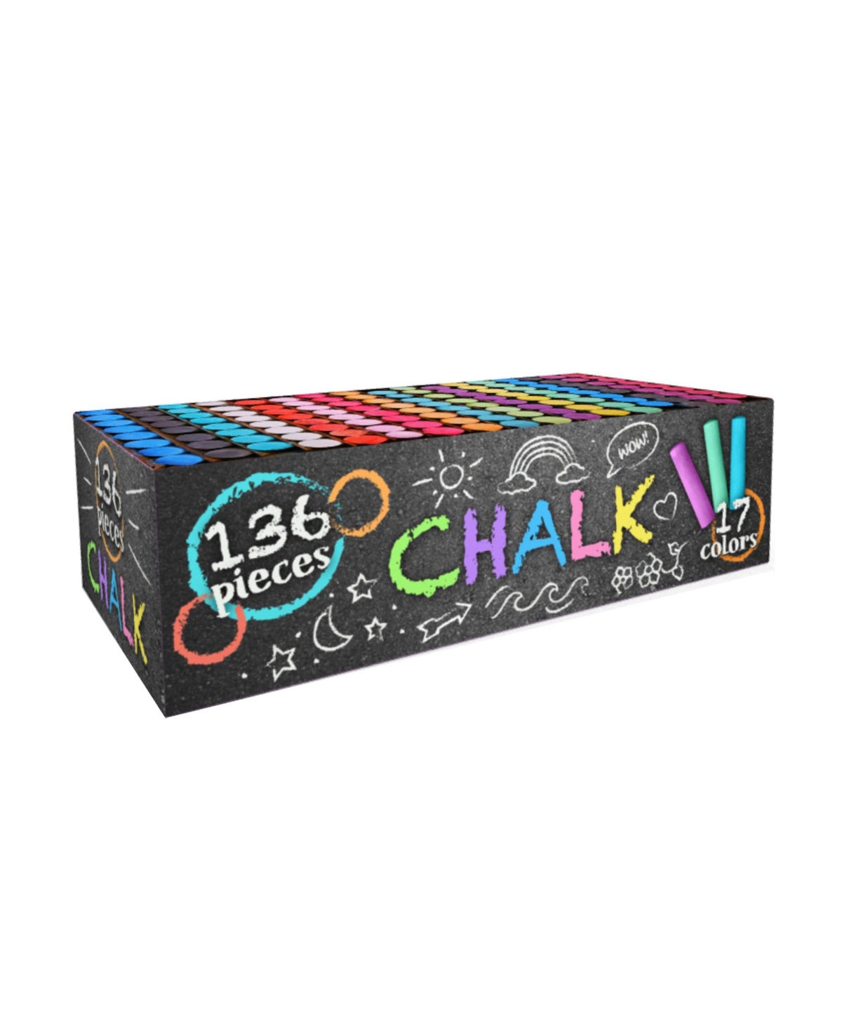 Chalk Set, 136 Pieces - Multi