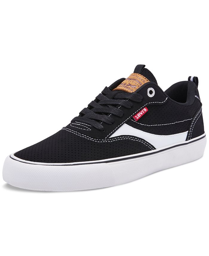 Levi's Men's Lance Perforated Faux-Leather Low Top Skate Sneakers & Reviews  - All Men's Shoes - Men - Macy's