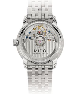 Women's Swiss Automatic Baroncelli Smiling Moon Stainless Steel Bracelet Watch 33mm