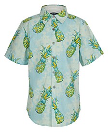 Big Boys Pineapple Blend Print Woven Shirt