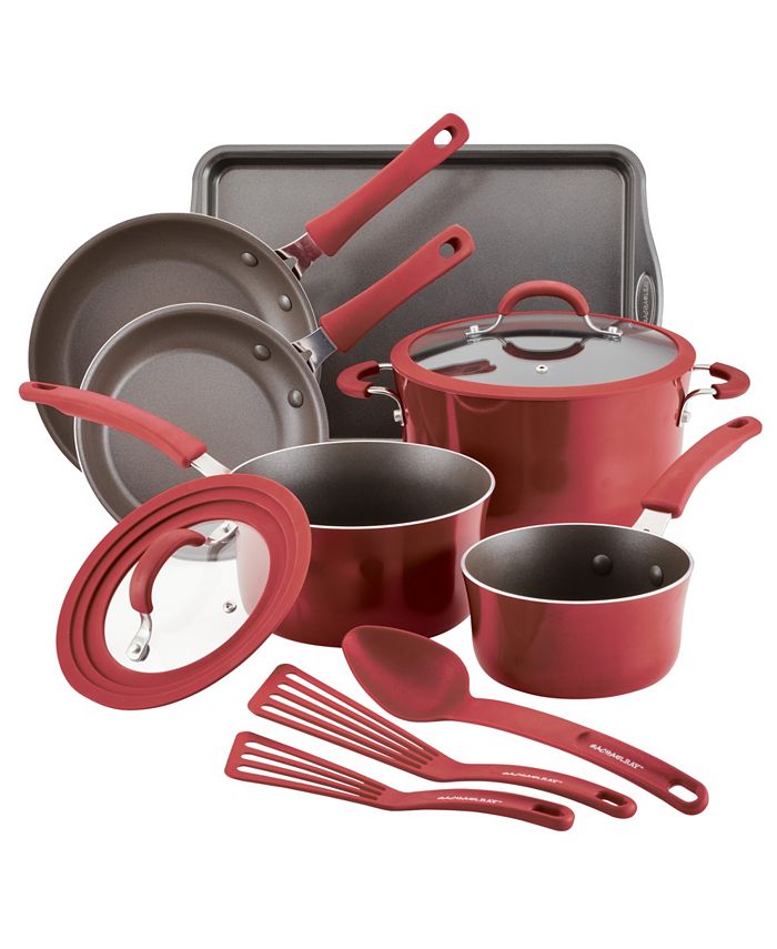 Rachael Ray Cook + Create Aluminum Nonstick Cookware Set, 11 Piece - Macy's