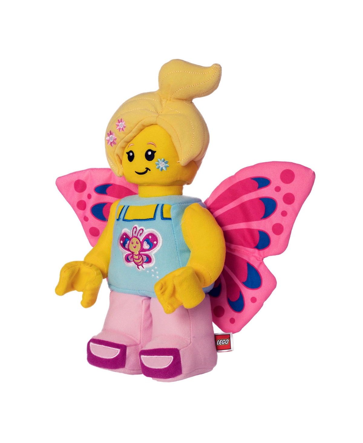 Shop Manhattan Toy Company Lego Minifigure Butterfly Girl With Flowers 12" Plush Character In Multicolor