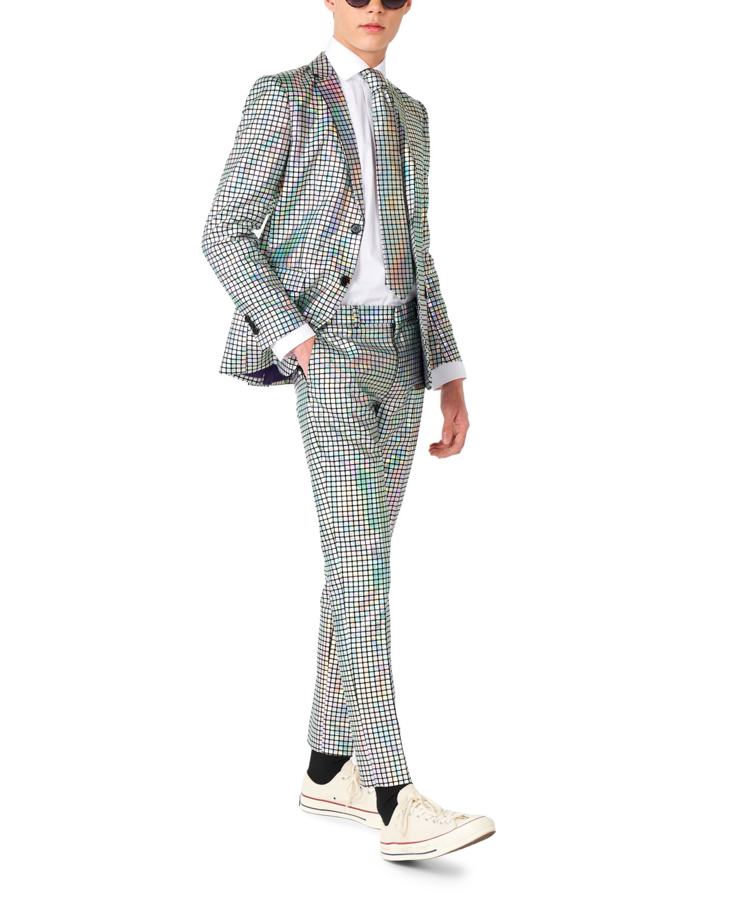 Big Boys Metallic Disco Ball Party Suit, 3-Piece Set