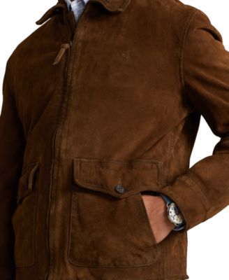 Polo Ralph Lauren Men's Suede Jacket - Country Brown - Size M