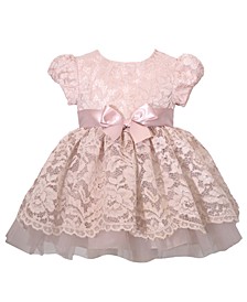 Baby Girls Dress with Flounced Skirt and Matching Panty