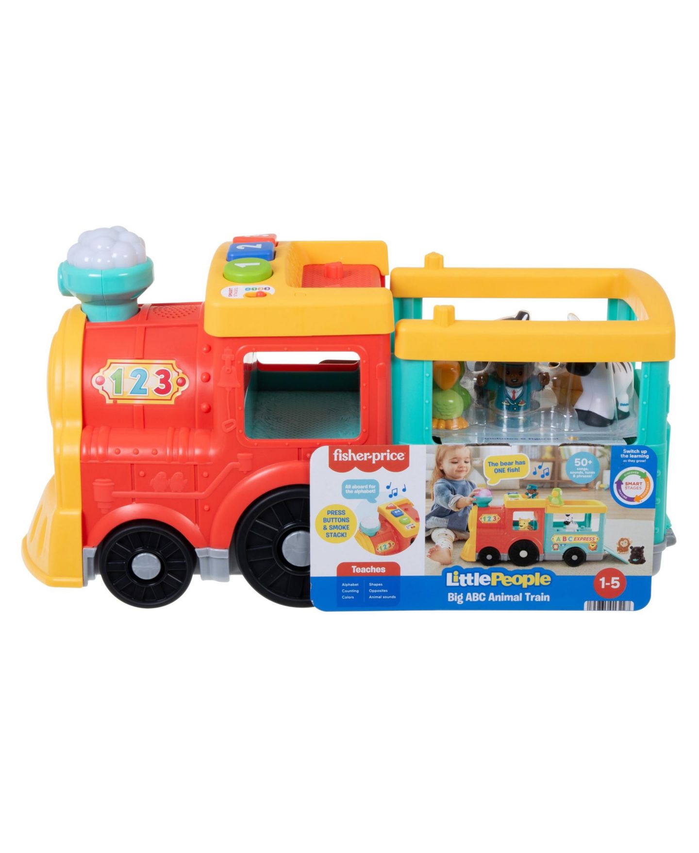 Детские игрушки Fisher Price Little People ABC Animal Train Set, цвет: Анималистичный — фото 2