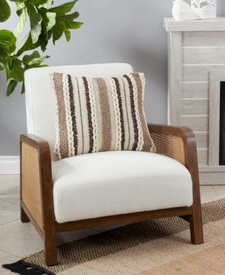 Striped Woven Decorative Pillow, 20" x 20"