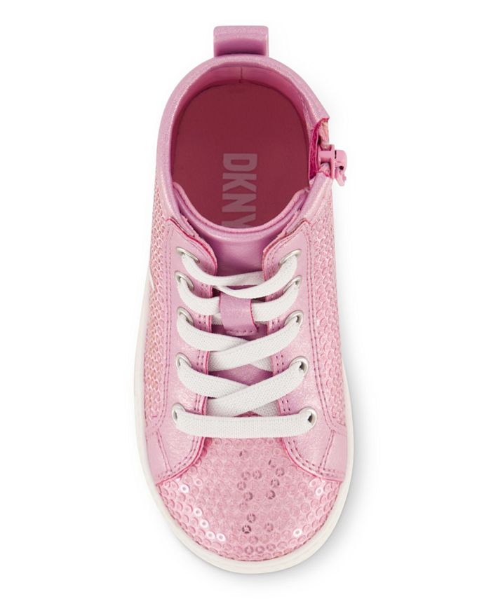 DKNY Toddler Girls Sequin High Top Sneakers Macy's