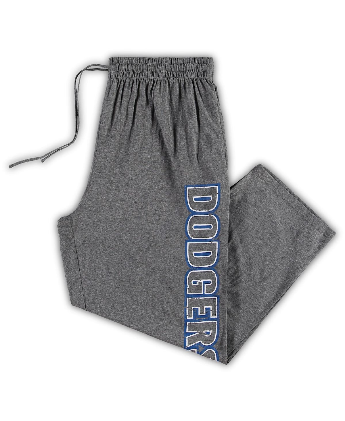 Men's Heathered Charcoal Los Angeles Dodgers Big and Tall Jersey Sleep Pants - Heathered Charcoal