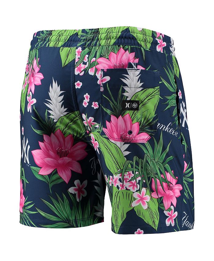 Hurley Men's x '47 Navy New York Yankees Cannonball Tropics Swim Shorts