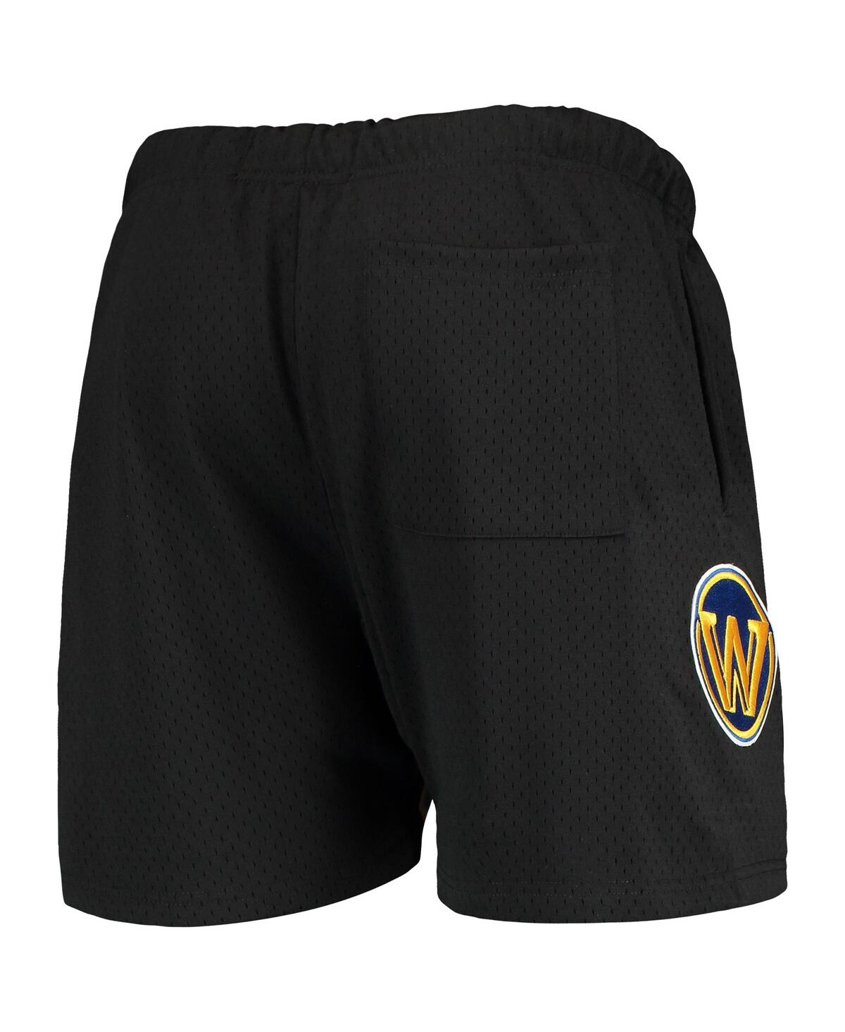 Shop Pro Standard Men's  Black Golden State Warriors Mesh Capsule Shorts