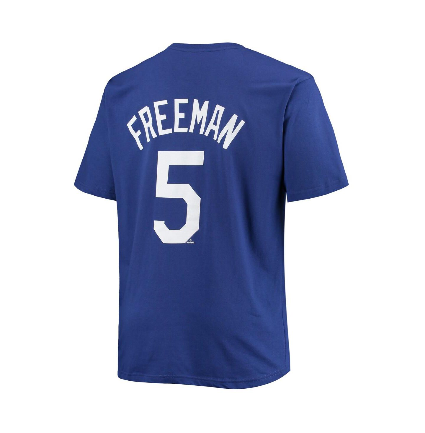 Мужская футболка Profile Freddie Freeman Royal Los Angeles Dodgers Big and Tall Name and Number — фото 3