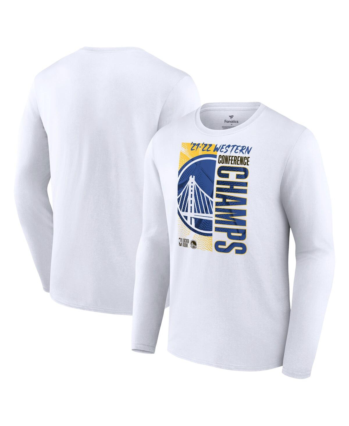 Men's FanaticsGolden State Warriors 2022 Western Conference Champions Locker Room Long Sleeve T-shirt - White