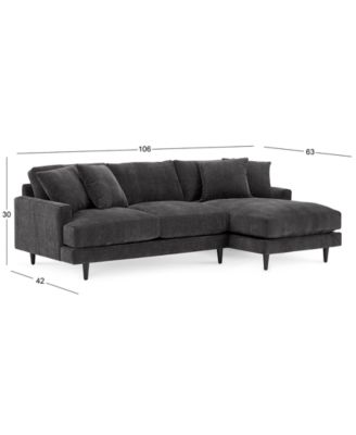 CLOSEOUT! Mariyah Fabric 2-Pc. Sofa with Chaise, Created for Macy's