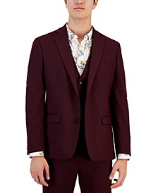 Men's Slim-Fit Burgundy Solid Suit Jacket, Created for Macy's 
