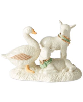 First Blessing Lambs & Goose Figurine