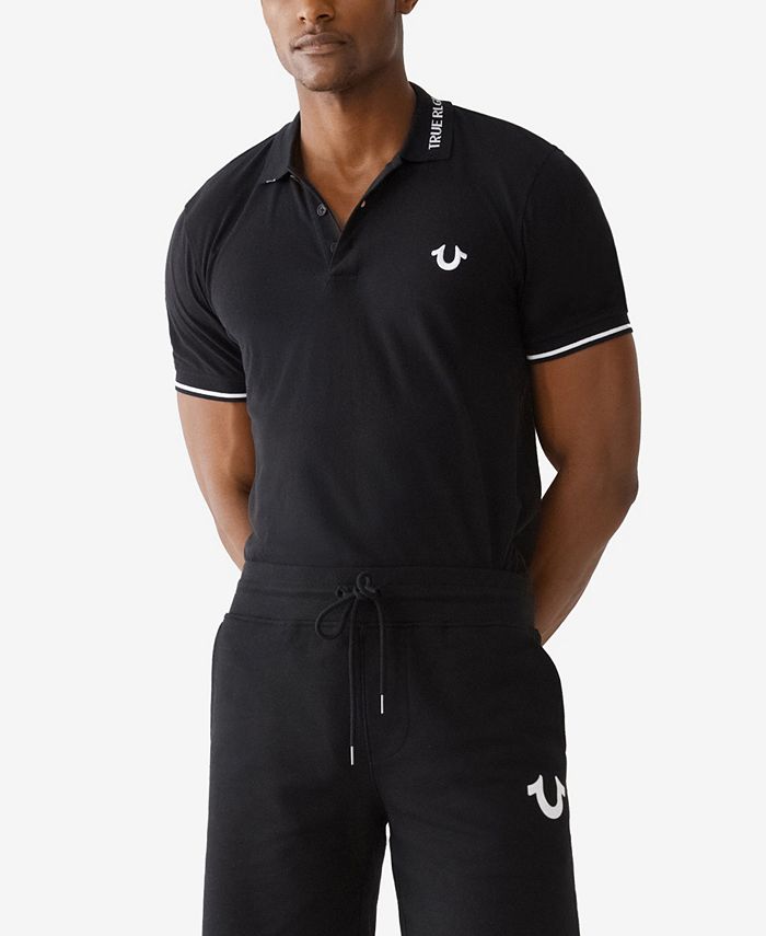 True Religion Men s Short Sleeve Branded Collar Polo Shirt Macy s