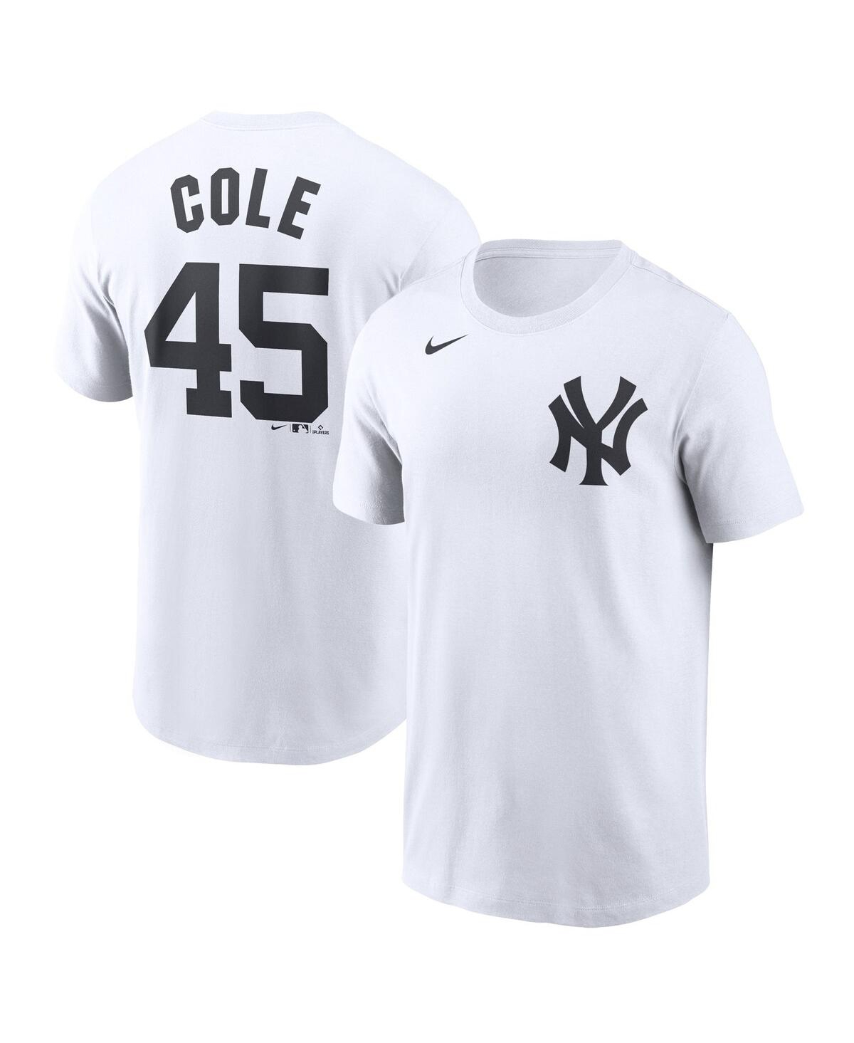 Men's Nike Gerrit Cole White New York Yankees Player Name & Number T-shirt