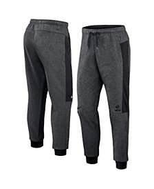 Men's Heathered Gray, Black Chicago Cubs Authentic Collection Flux Performance Jogger Pants