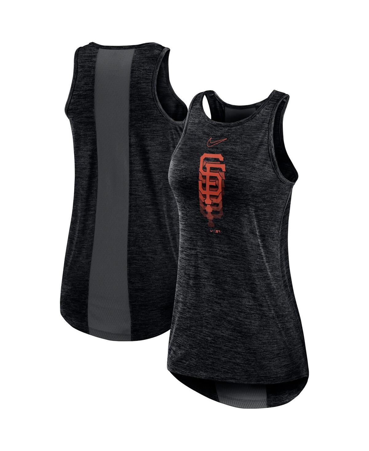 Women's NikeSan Francisco Giants Logo Fade High Neck Performance Tank Top - Black
