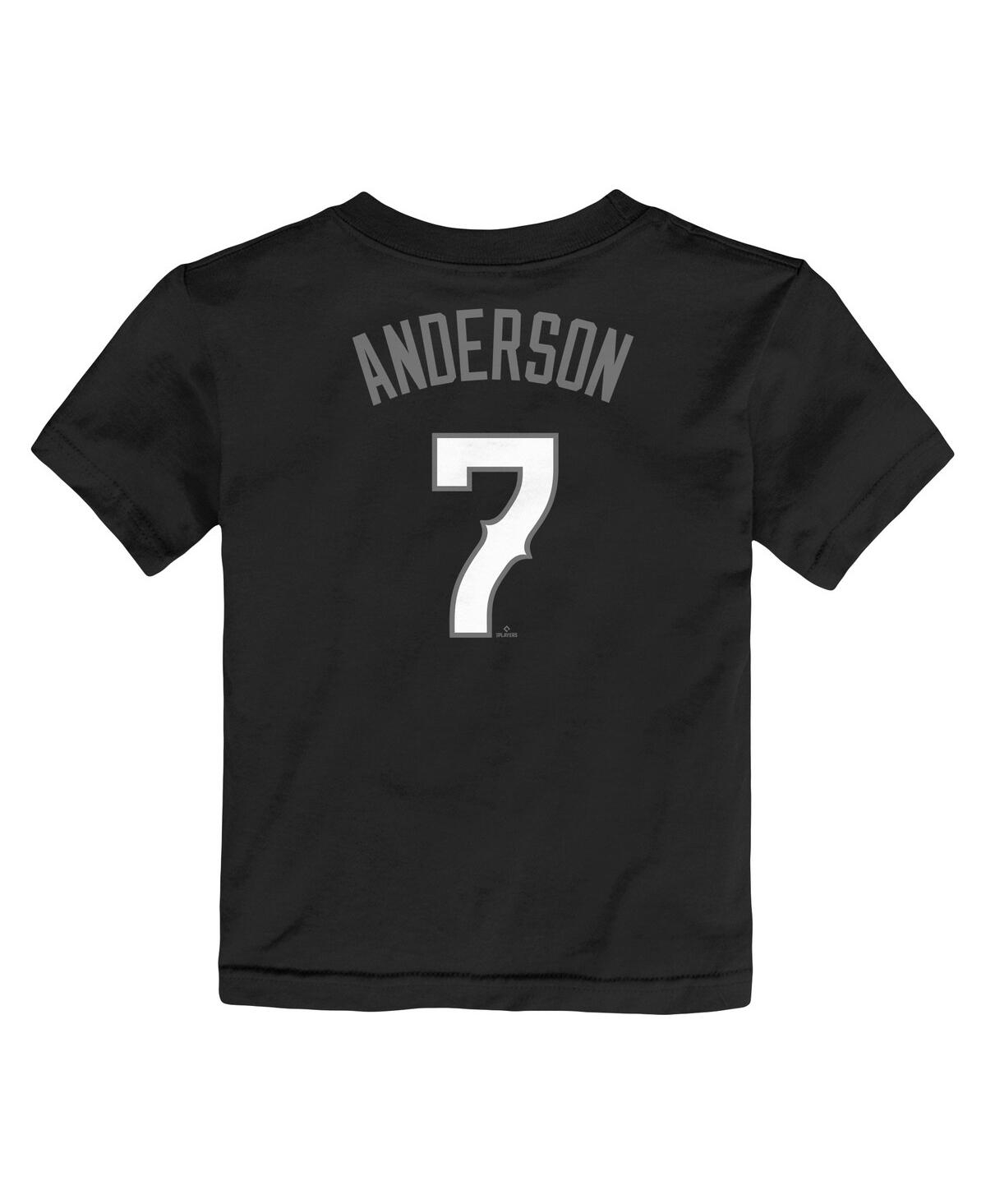 Nike Preschool Boys And Girls  Tim Anderson Black Chicago White Sox City Connect Name And Number T-sh In Black