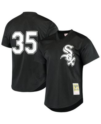 Men's Frank Thomas Black Chicago White Sox Cooperstown Mesh Batting Practice Jersey