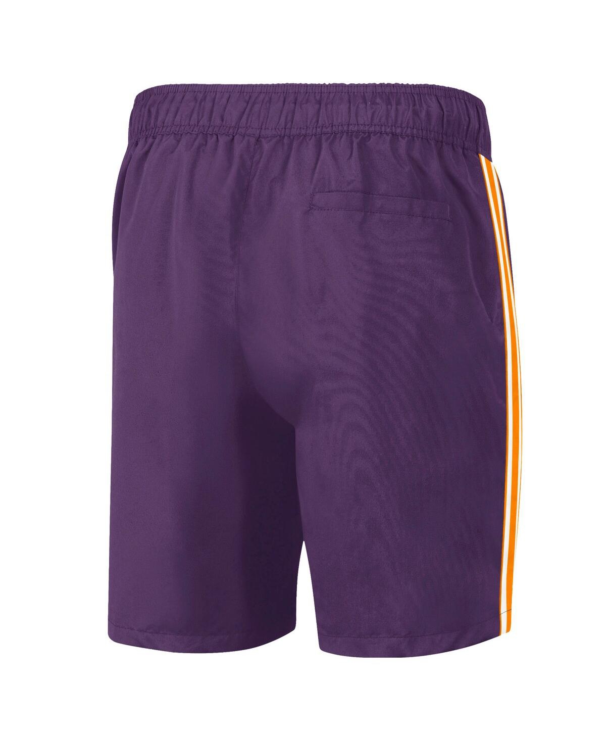 Shop G-iii Sports By Carl Banks Men's  Purple, Orange Phoenix Suns Sand Beach Volley Swim Shorts In Purple,orange