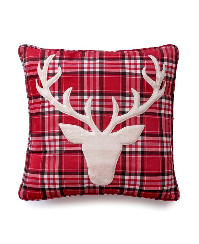 Martha Stewart Collection Reindeer Holiday Decorative Pillow 18