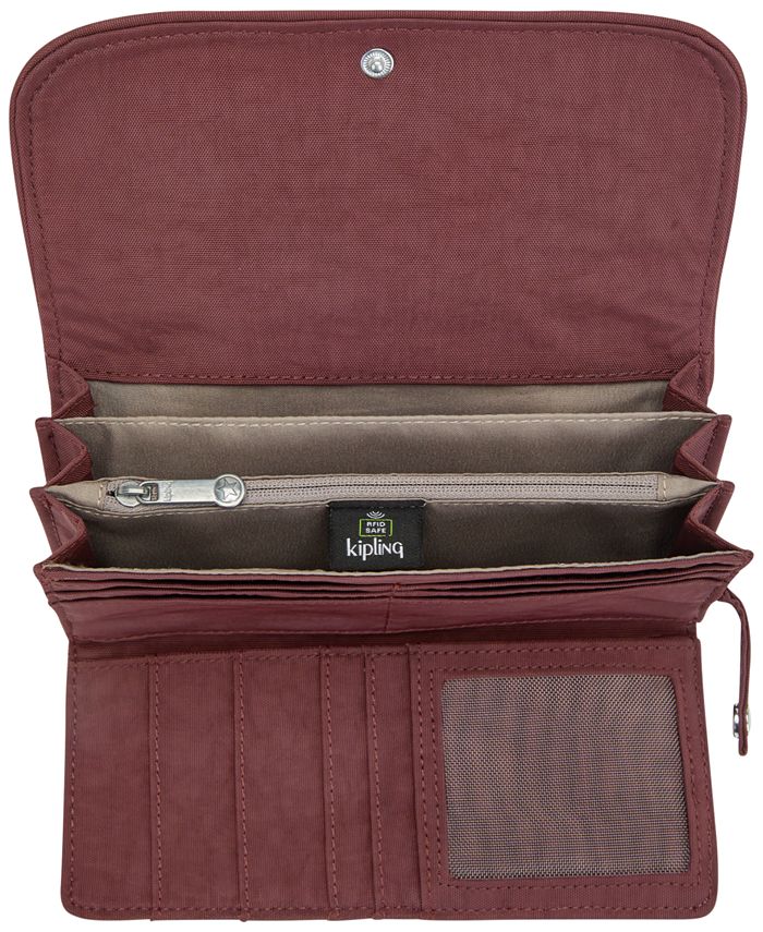 Kipling Women's Dafni Wallet, Triple Card Slots, Keychain Ring