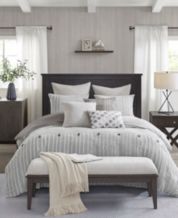 Thomasville Relaxed Comforter Set, Gray Stripe