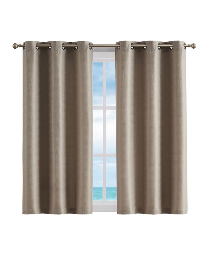 Nautica 2 Piece Milton Thermal Woven Room Darkening Grommet Window