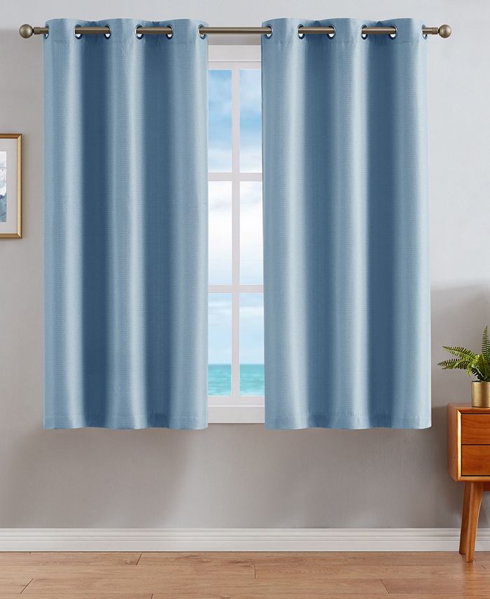 Nautica Milton Thermal Woven Room Darkening Grommet Window Curtain
