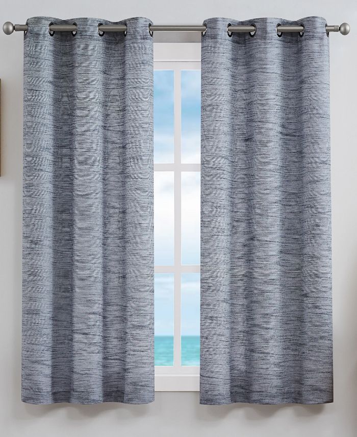 Nautica 2 Piece Julius Light Filtering Textured Grommet Window Curtain