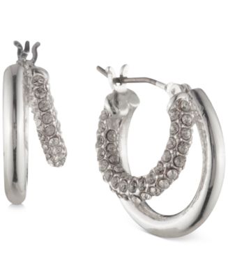 Lauren Ralph Lauren Small Pavé Split-Hoop Earrings, 0.65