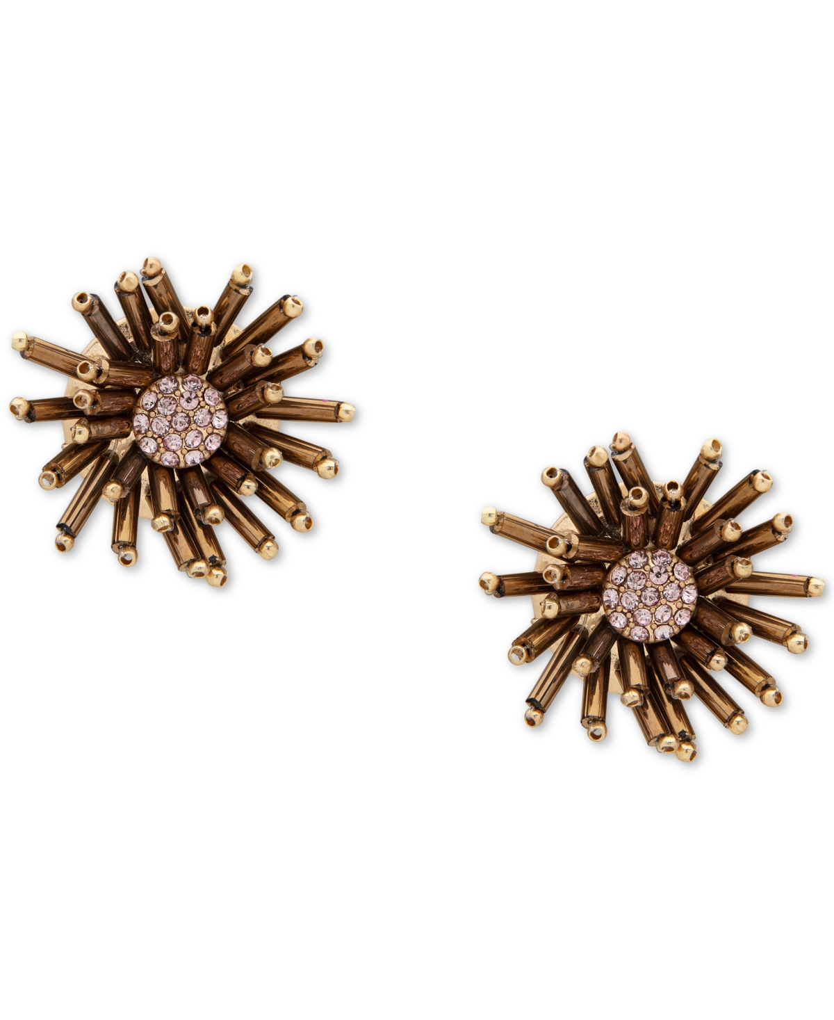 lonna & lilly Gold-Tone Pave Crystal Burst Stud Earrings