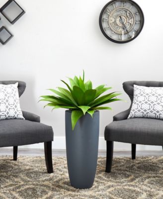 38" Agave Artificial Plant in Gray Cylinder Planter