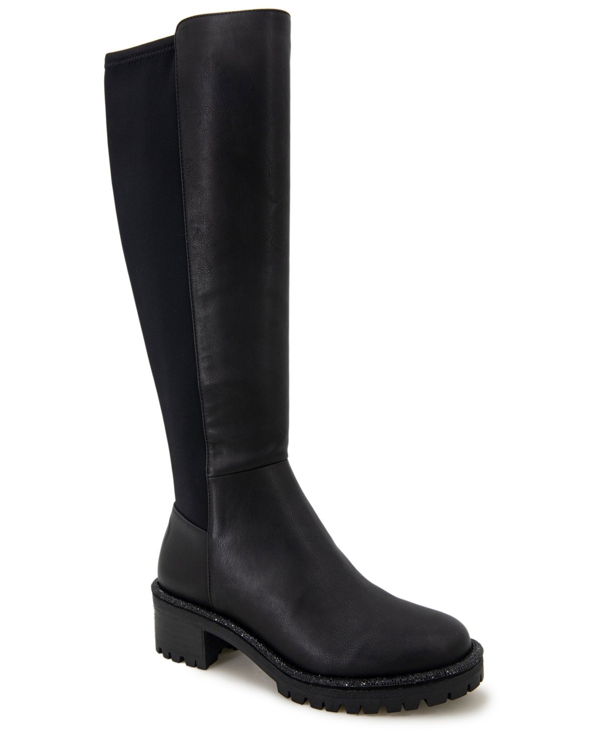 Kenneth Cole Reaction Women's Tate Jewel Stretch Tall Lug Sole Riding Boots Women's Shoes