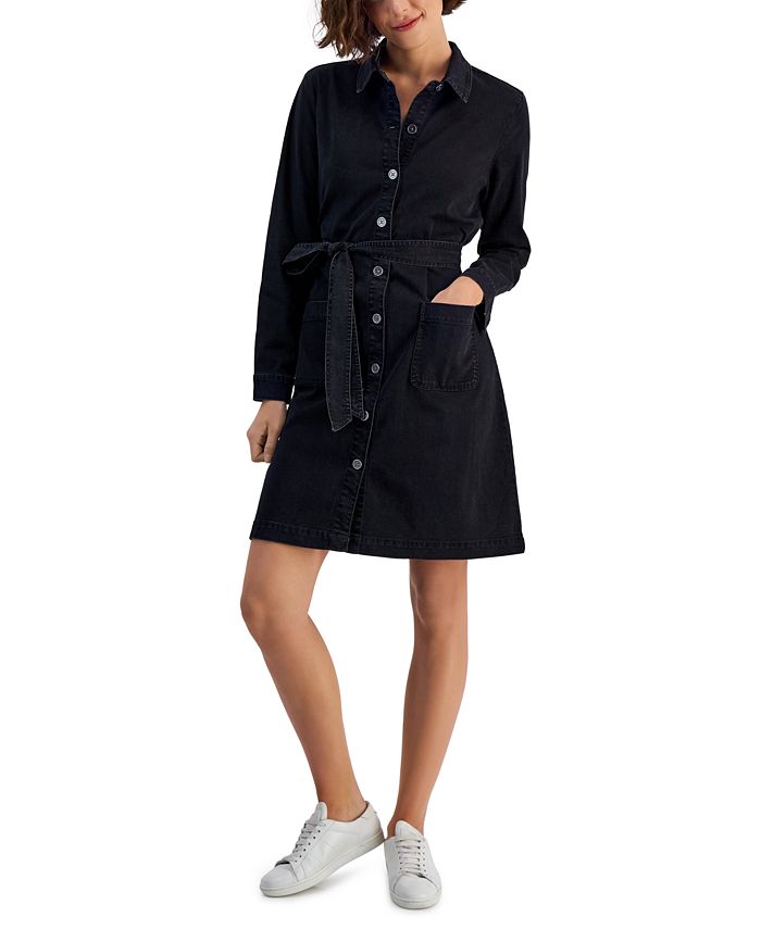 Style Co Women s Belted Denim Shirtdress Created for Macy s