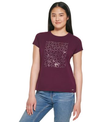 Calvin Klein - Women's Metallic Logo T-Shirt