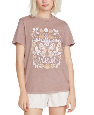 Volcom - Juniors' Lock It Up Organic Cotton Graphic T-Shirt