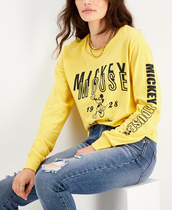T-shirt Mickey Mouse Vintage - Message "Follow My Adventure" - Taille Juniors 2XL - Occasion Très Bon état