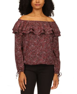 Michael Kors - Women's Pop Paisley Off-The-Shoulder Top