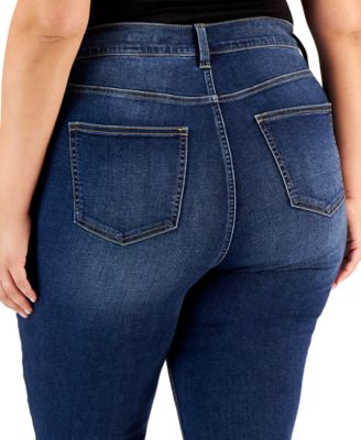 Trendy Plus Size High Rise Skinny Ankle Jeans